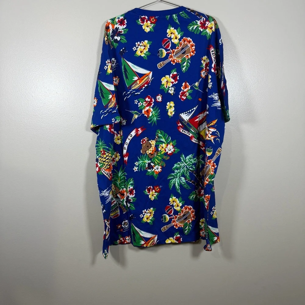 *NEW Ralph Lauren Polo Bear Aloha Tshirt Big & Tall Size 3XLT - Picture 3 of 10